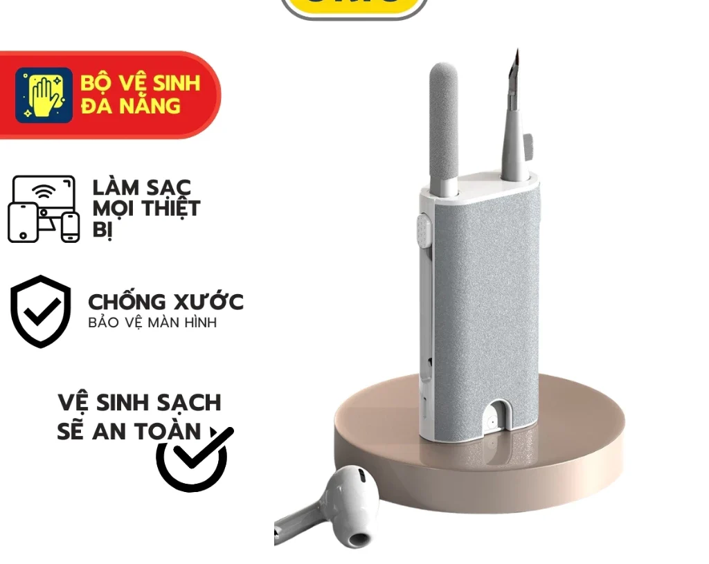 Bộ Vệ Sinh Tai Nghe Airpods Đa Năng 5 in 1 Điện Thoại + Laptop + Bàn Phím Làm Sạch Gọn Nhẹ ORIO-VS02