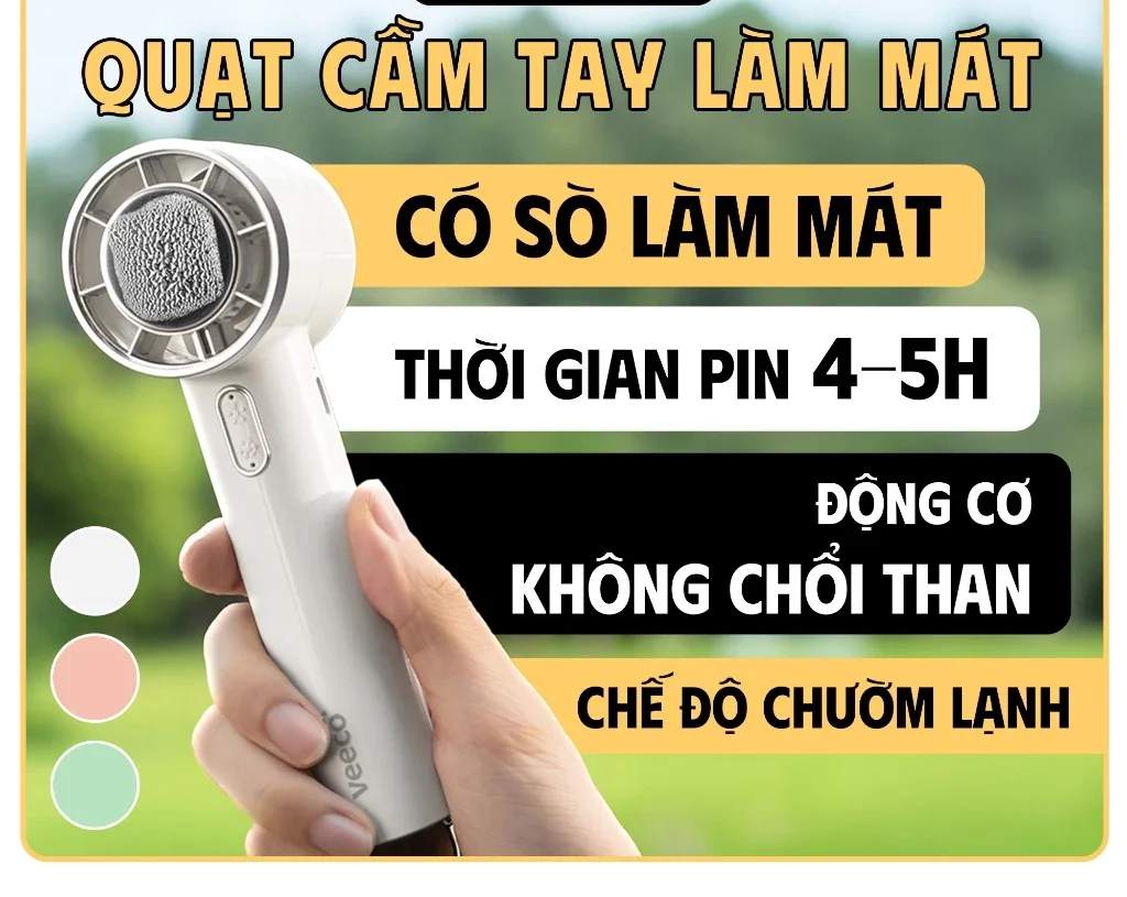 Quạt Mini Cầm Tay Tốc Độ Cao Chế Độ Làm Lạnh Siêu Nhanh ORIO K56 Pin Dung Lượng Lớn