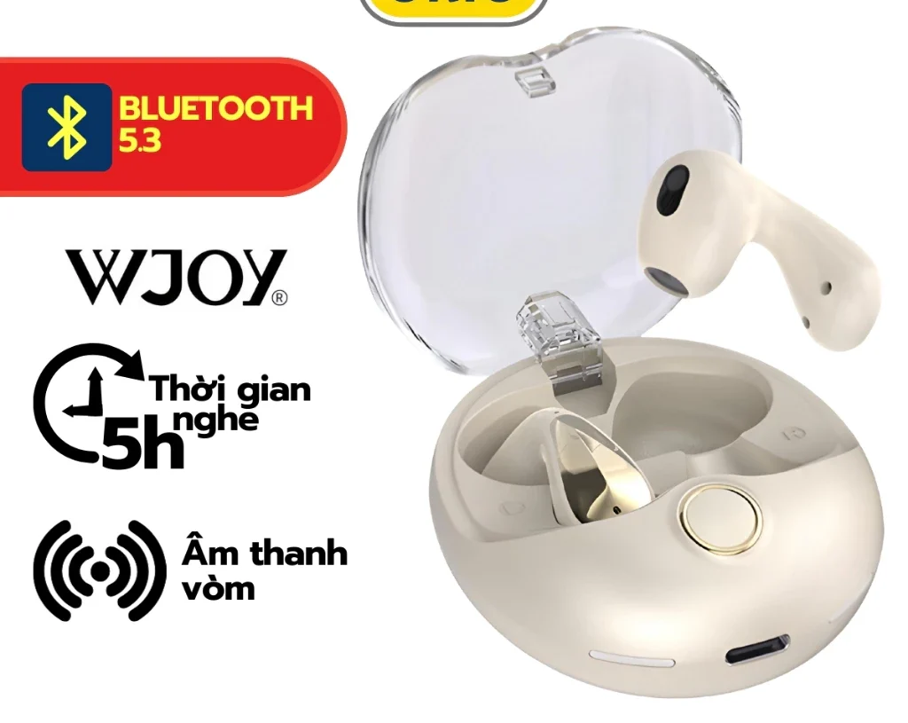 Tai Nghe Bluetooth 5.3 TWS Không Dây WJOY N5 Chống Ồn, Có Micro, Gaming, Âm Thanh Vòm - ORIO