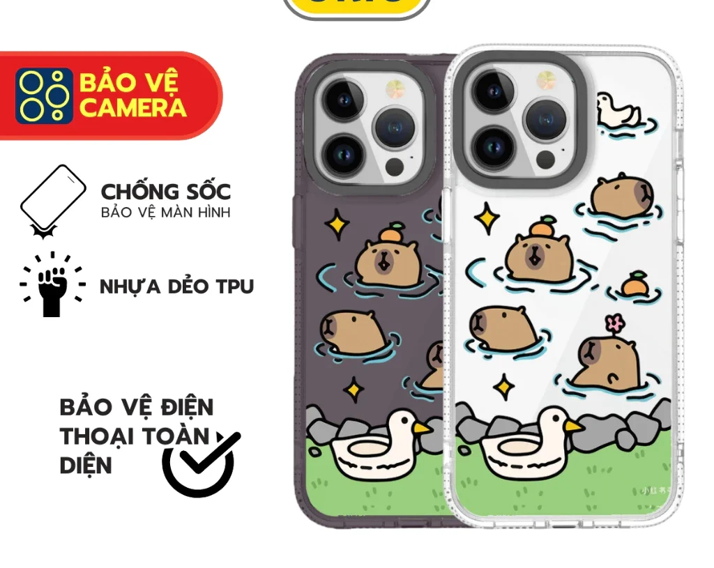 Ốp Lưng iPhone TPU Capy Bơi Có Viền Bảo Vệ Camera ORIO TS-35 7/8/X/Xs/Xsmax/ 11/12/13/14/15/Pro/Promax
