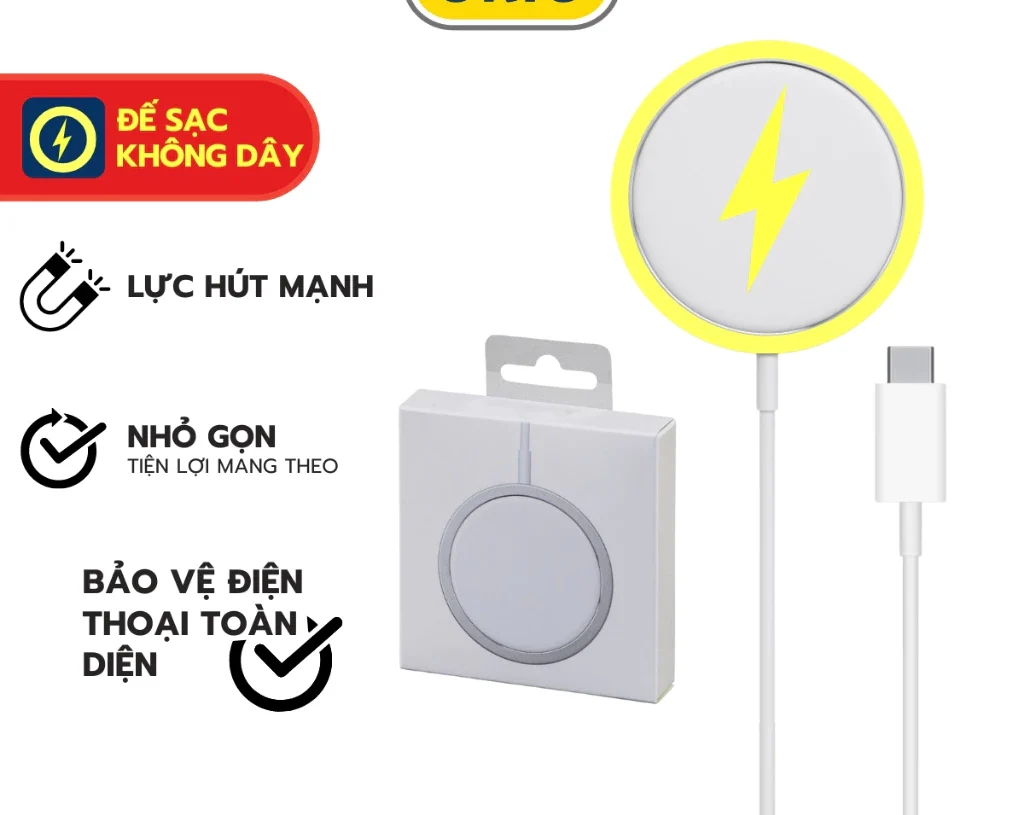 Cáp Sạc Nhanh Không Dây MS01 Dành Cho Điện Thoại , Tai Nghe 12/13/14/15/16/Pro/Promax - ORIO