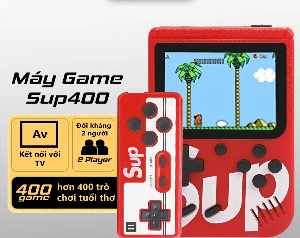Máy chơi game cầm tay mini Sup 400 2 in 1 retro kèm tay cầm chơi game 2 người - ORIO