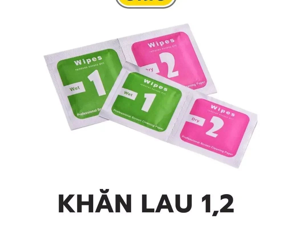 Giấy lau 1 2 cho kính cường lực 5/5s/6/6s/7/7plus/8/8plus/plus/x/xr/xs/11/12/pro/max/promax - Orio