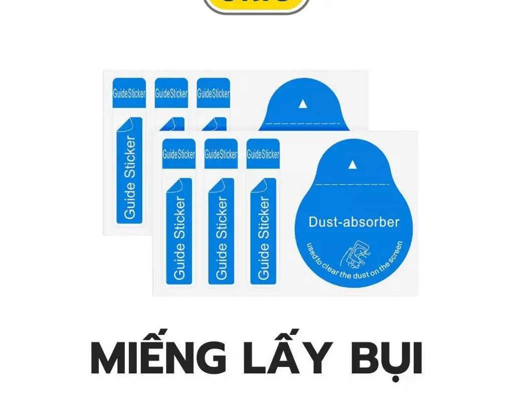 Miếng dán lấy bụi vệ sinh màn hình điện thoại khi dán kính cường lực - ORIO