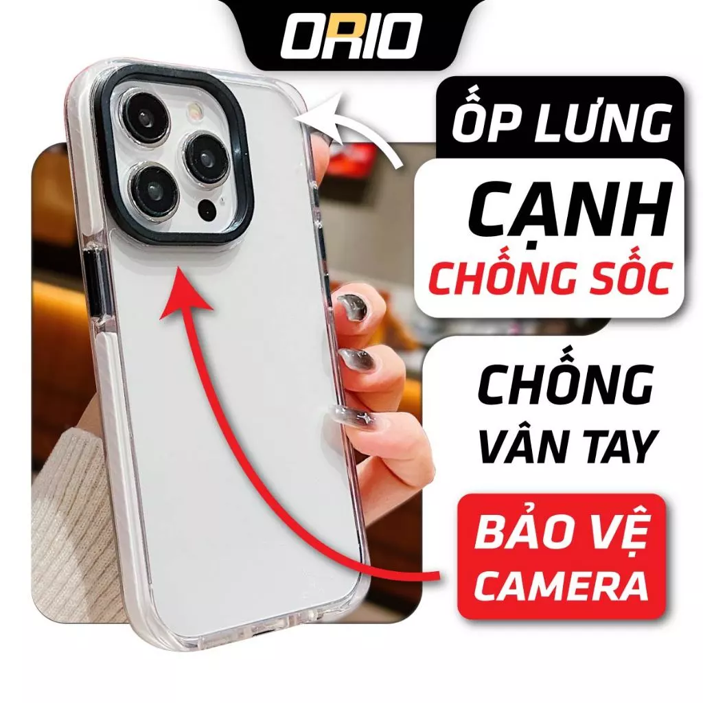 Ốp Lưng iPhone Chống Va Đập Có , Hạn Chế ố Vàng ORIO TS-35 X XS 11 12 13  14 15 16 Pro Max